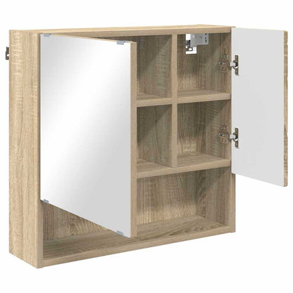 Mobiletto per specchio con porta Rovere Sonoma 59 x 17 x 55 cm