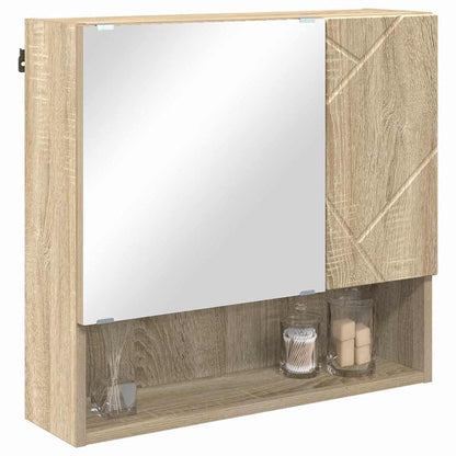 Mobiletto per specchio con porta Rovere Sonoma 59 x 17 x 55 cm