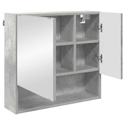 Mobiletto per specchio con porta Grigio cemento 59 x 17 x 55 cm