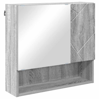 Mobiletto per specchio con porta Grigio Sonoma 59 x 17 x 55 cm