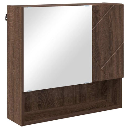 Mobiletto per specchio con porta Rovere Marrone 59 x 17 x 55 cm