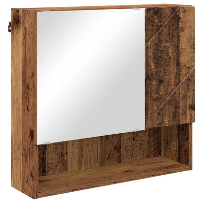 Mobiletto per specchio con porta Legno vecchio 59 x 17 x 55 cm