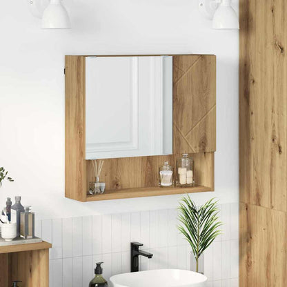 Mobiletto per specchio Rovere artigianale 59 x 17 x 55 cm