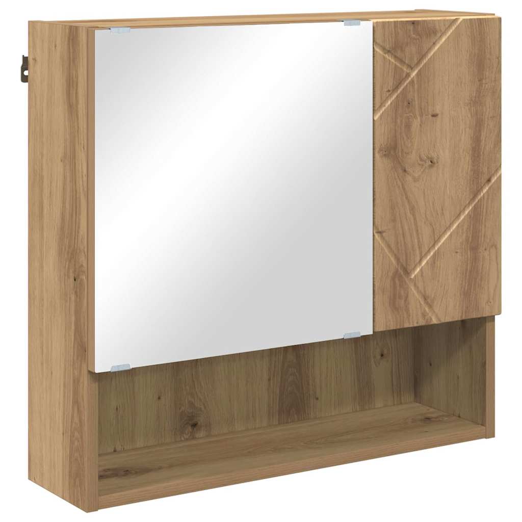 Mobiletto per specchio Rovere artigianale 59 x 17 x 55 cm
