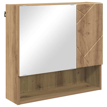 Mobiletto per specchio Rovere artigianale 59 x 17 x 55 cm