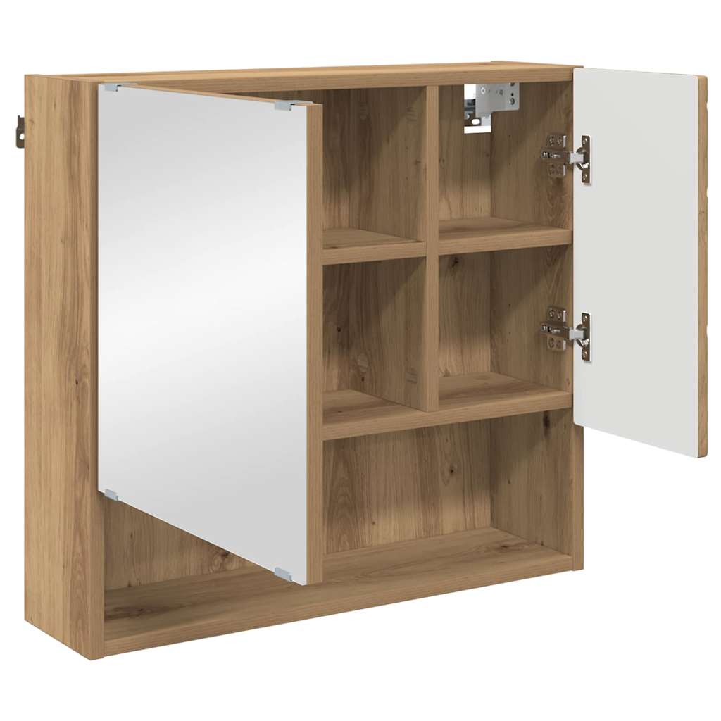 Mobiletto per specchio Rovere artigianale 59 x 17 x 55 cm
