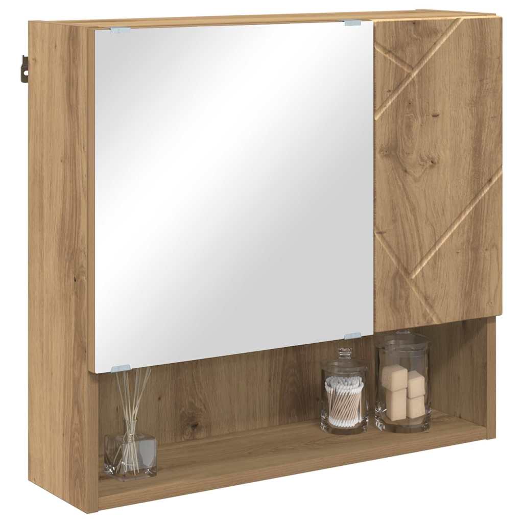 Mobiletto per specchio Rovere artigianale 59 x 17 x 55 cm