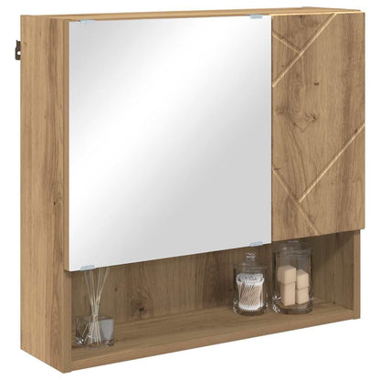Mobiletto per specchio Rovere artigianale 59 x 17 x 55 cm