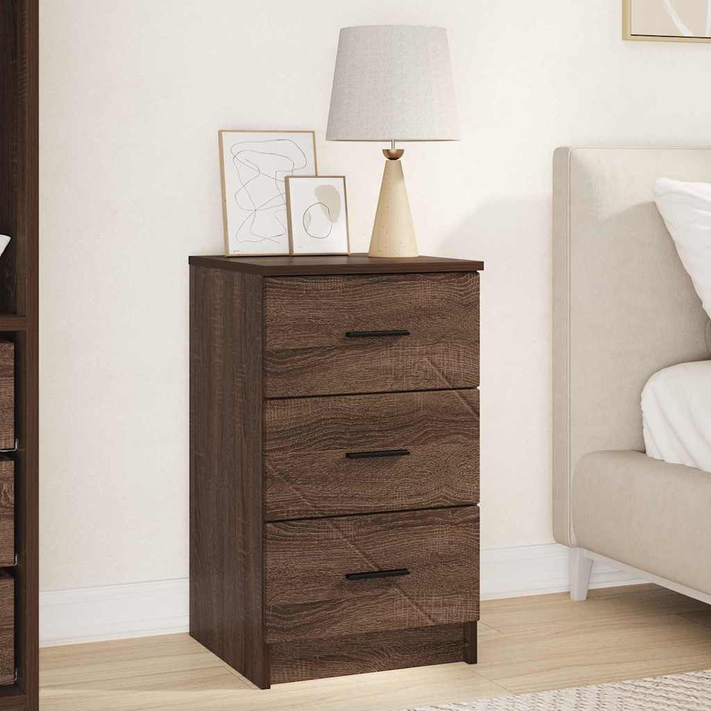 Armadio da Notte con cassetto Rovere marrone 38 x 38 x 66 cm