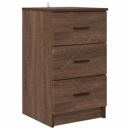Armadio da Notte con cassetto Rovere marrone 38 x 38 x 66 cm