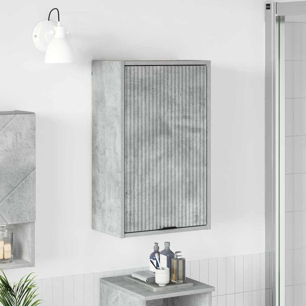 Mobile da Bagno con porta Grigio cemento 39 x 23,5 x 65 cm
