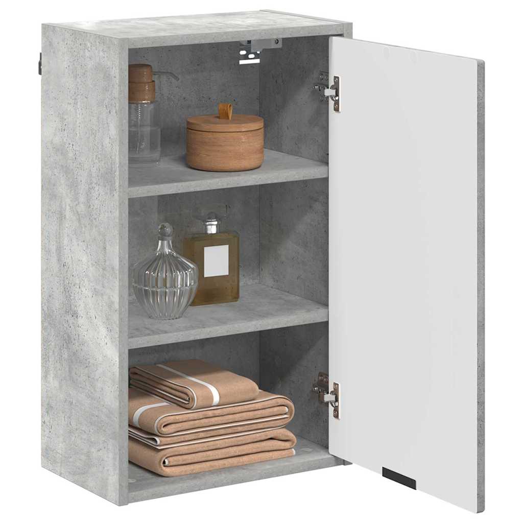 Mobile da Bagno con porta Grigio cemento 39 x 23,5 x 65 cm