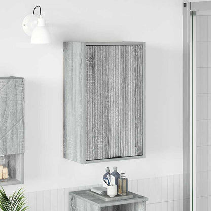 Mobile da Bagno con porta Grigio Sonoma 39 x 23,5 x 65 cm