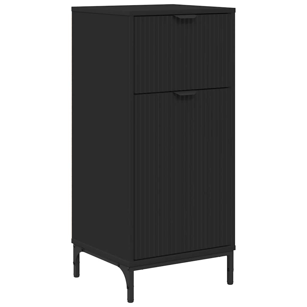 Mobile da Bagno con cassetto con porta Nero 39,5 x 36 x 88 cm