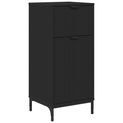 Mobile da Bagno con cassetto con porta Nero 39,5 x 36 x 88 cm