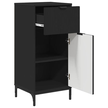 Mobile da Bagno con cassetto con porta Nero 39,5 x 36 x 88 cm