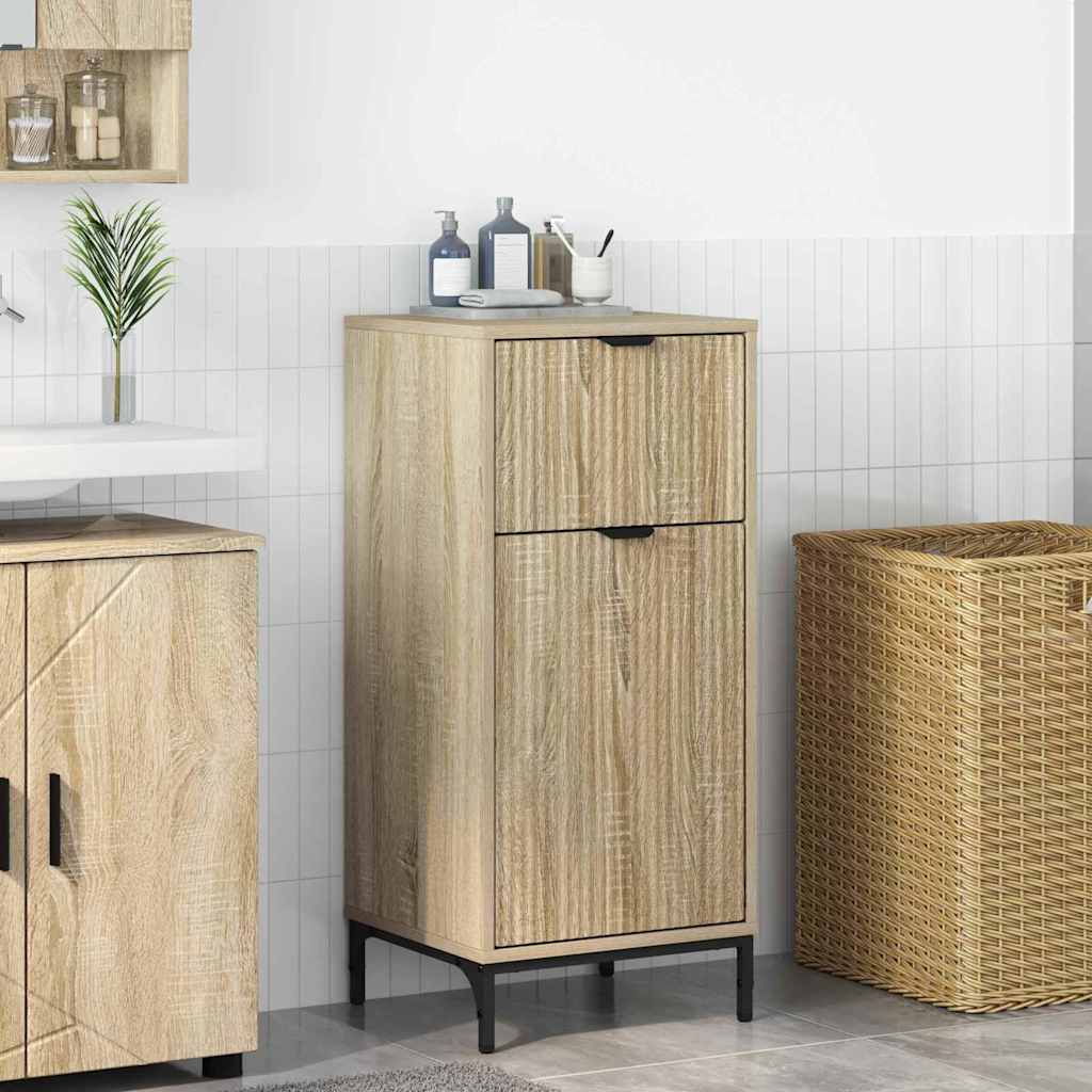 Mobile da Bagno con cassetto Rovere Sonoma 39,5 x 36 x 88 cm
