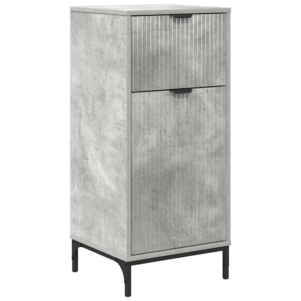 Mobile da Bagno con cassetto Grigio cemento 39,5 x 36 x 88 cm