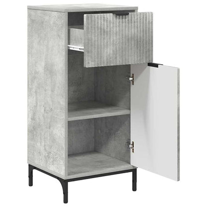 Mobile da Bagno con cassetto Grigio cemento 39,5 x 36 x 88 cm