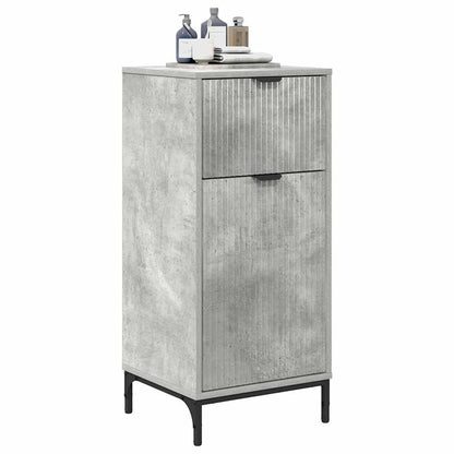 Mobile da Bagno con cassetto Grigio cemento 39,5 x 36 x 88 cm