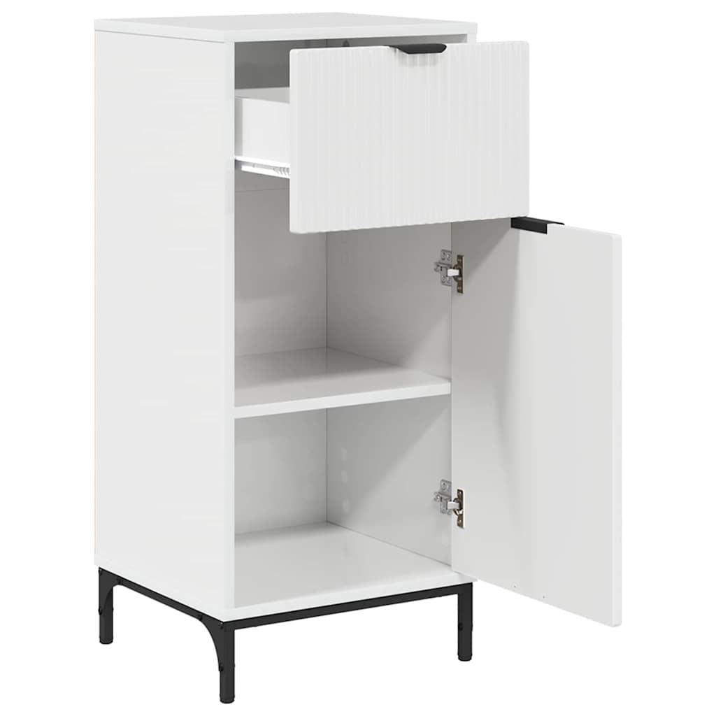 Mobile da Bagno con cassetto Bianco Lucido 39,5 x 36 x 88 cm