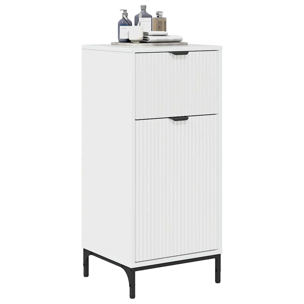 Mobile da Bagno con cassetto Bianco Lucido 39,5 x 36 x 88 cm