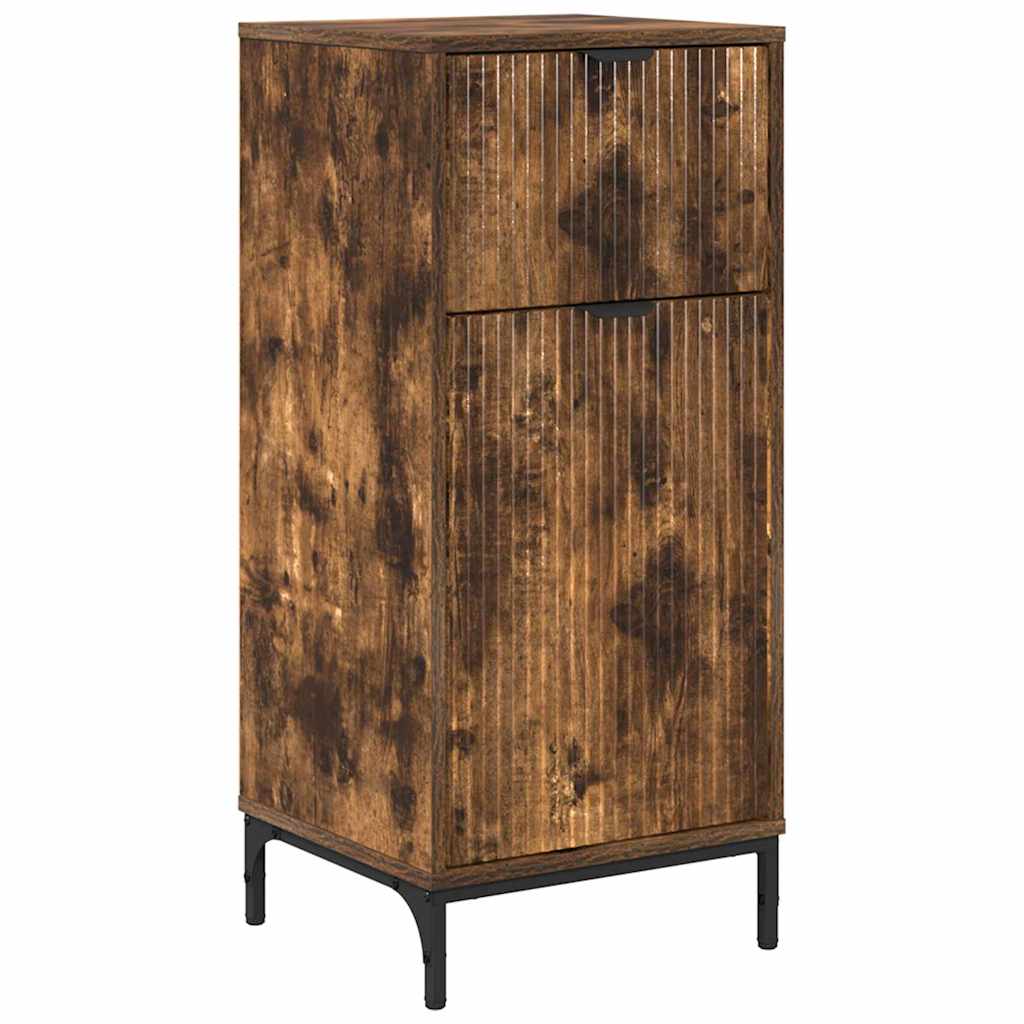 Mobile da Bagno con cassetto Rovere fumÃ© 39,5 x 36 x 88 cm