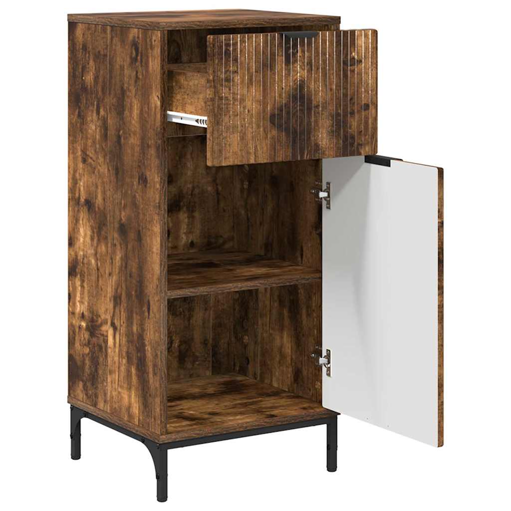 Mobile da Bagno con cassetto Rovere fumÃ© 39,5 x 36 x 88 cm