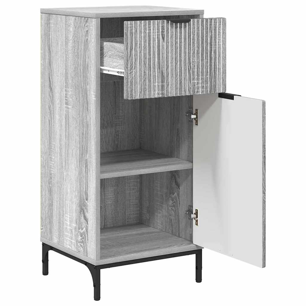 Mobile da Bagno con cassetto Grigio Sonoma 39,5 x 36 x 88 cm