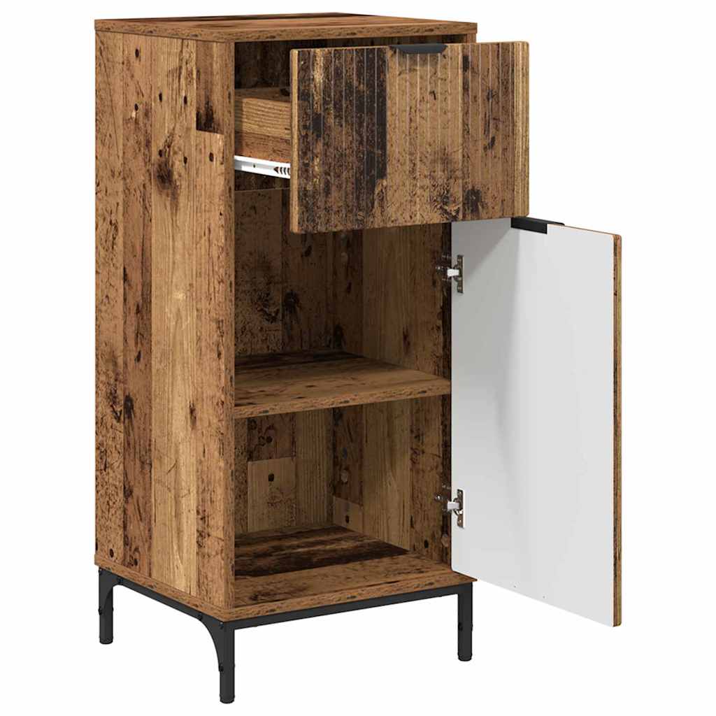 Mobile da Bagno con cassetto Legno vecchio 39,5 x 36 x 88 cm