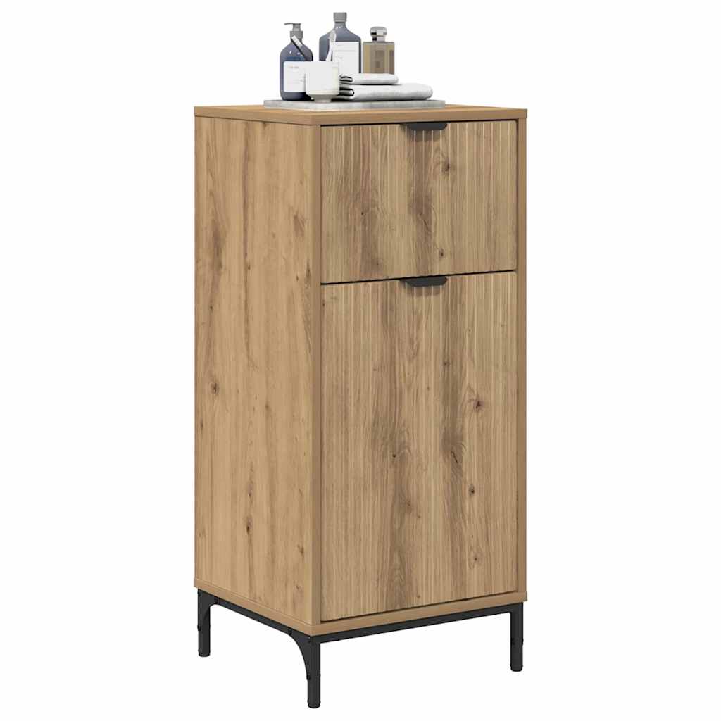 Mobile da Bagno con porta Rovere artigianale 39,5 x 36 x 88 cm