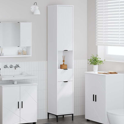 Mobile da Bagno con cassetto Bianco 31,5 x 33 x 190 cm
