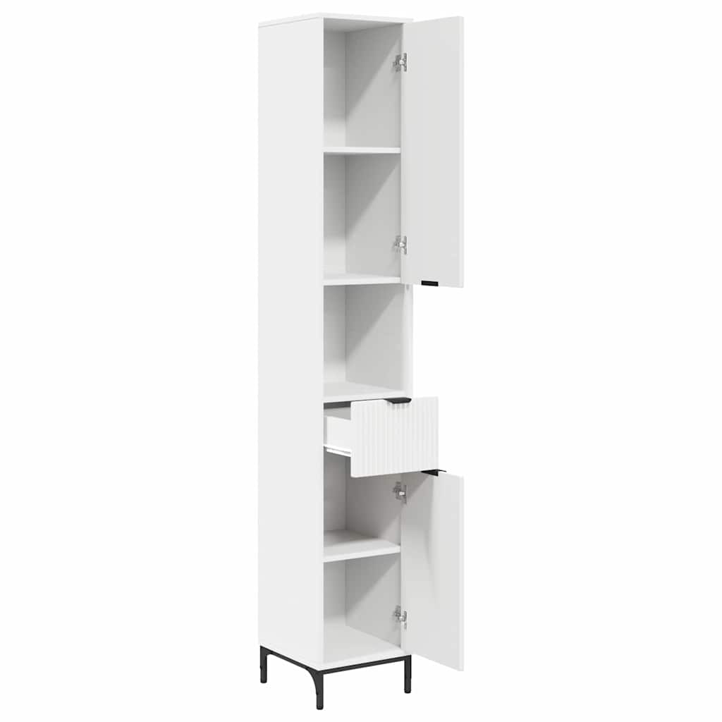 Mobile da Bagno con cassetto Bianco 31,5 x 33 x 190 cm