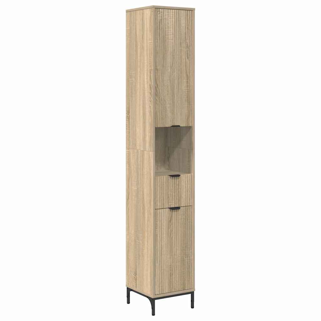 Mobile da Bagno con cassetto Rovere Sonoma 31,5 x 33 x 190 cm