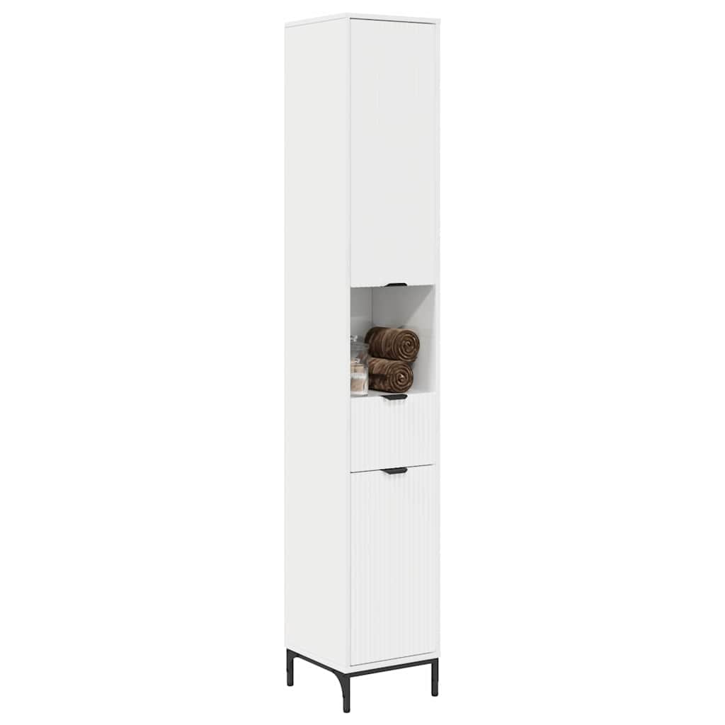 Mobile da Bagno con cassetto Bianco Lucido 31,5 x 33 x 190 cm