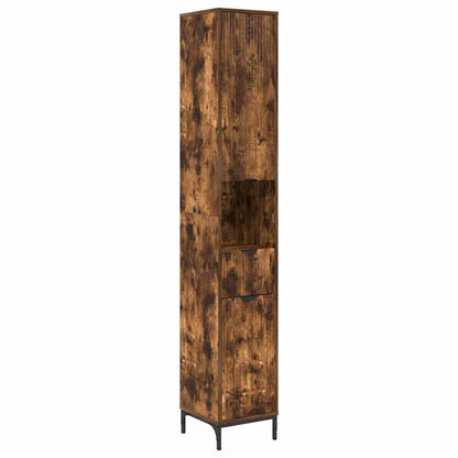 Mobile da Bagno con cassetto Rovere fumÃ© 31,5 x 33 x 190 cm