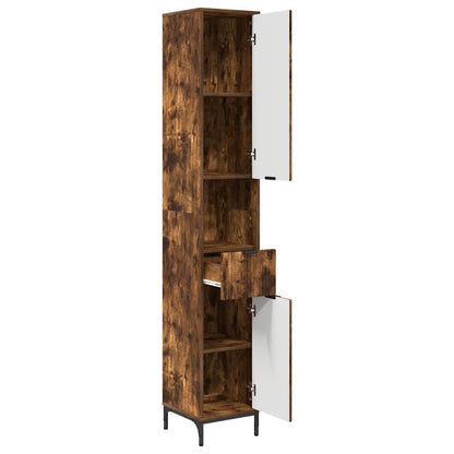 Mobile da Bagno con cassetto Rovere fumÃ© 31,5 x 33 x 190 cm