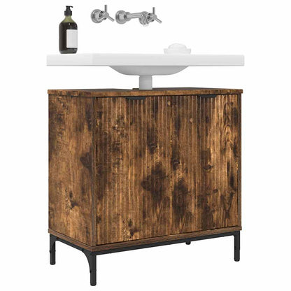 Armadio per Lavabo da Bagno Rovere fumÃ© 60,5 x 33,5 x 61 cm