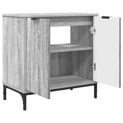 Armadio per Lavabo da Bagno Grigio Sonoma 60,5 x 33,5 x 61 cm