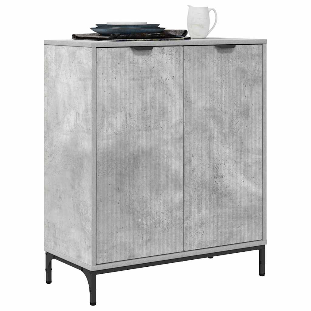 Credenza Grigio cemento 69,5 x 33 x 82 cm Legno multistrato