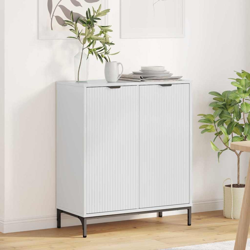 Credenza Bianco Lucido 69,5 x 33 x 82 cm Legno multistrato