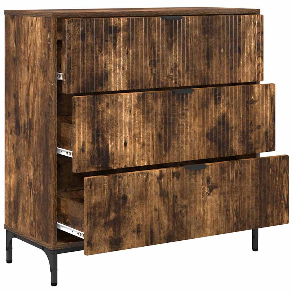 Credenza Rovere fumÃ© 79,5 x 33 x 82 cm Legno multistrato