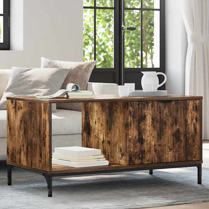 Tavolino da salotto con cassetto Rovere fumÃ© 90 x 49 x 46 cm