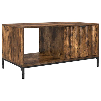 Tavolino da salotto con cassetto Rovere fumÃ© 90 x 49 x 46 cm