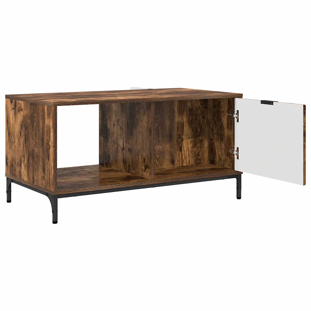 Tavolino da salotto con cassetto Rovere fumÃ© 90 x 49 x 46 cm