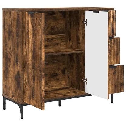 Credenza Rovere fumÃ© 89,5 x 33 x 82 cm Legno multistrato