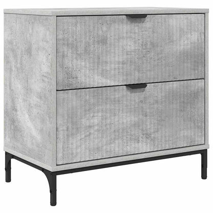 Comodino Grigio cemento 63.5 x 36 x 61 cm Legno multistrato