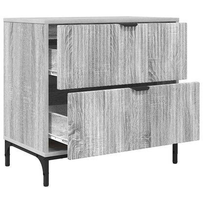 Comodino Grigio sonoma 63.5 x 36 x 61 cm Legno multistrato