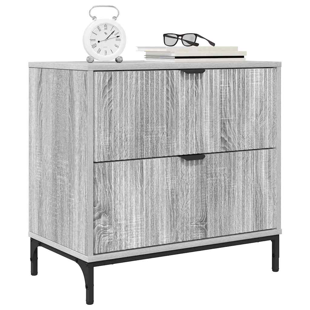 Comodino Grigio sonoma 63.5 x 36 x 61 cm Legno multistrato