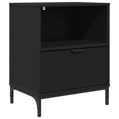 Armadio da Notte Nero 49 x 36 x 61 cm Legno multistrato